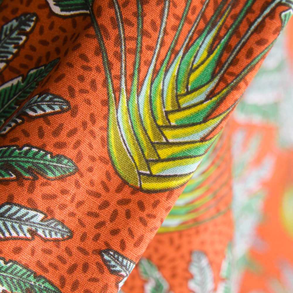 Popelín de Algodón Madagascar Naranja - Ribes y Casals