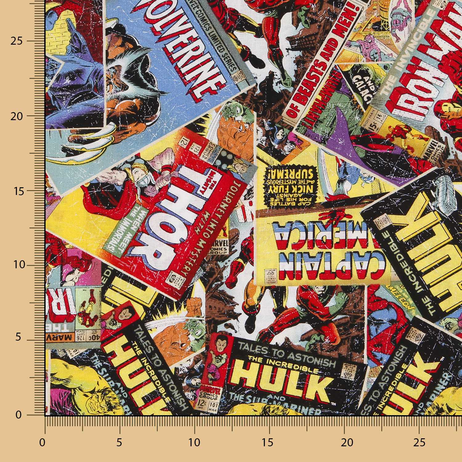 Popelín de Algodón Marvel Comics Retro - Ribes y Casals
