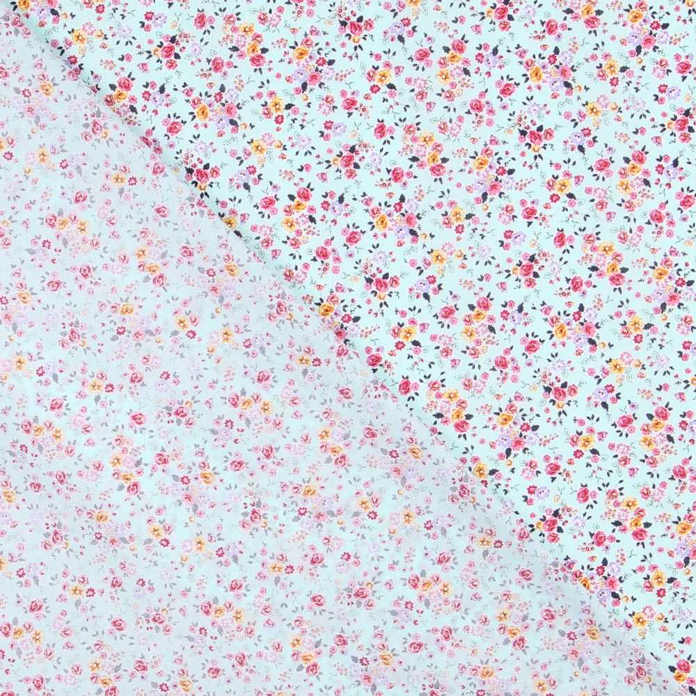 Popelín de Algodón Orgánico Cretona Azul - Ribes y Casals