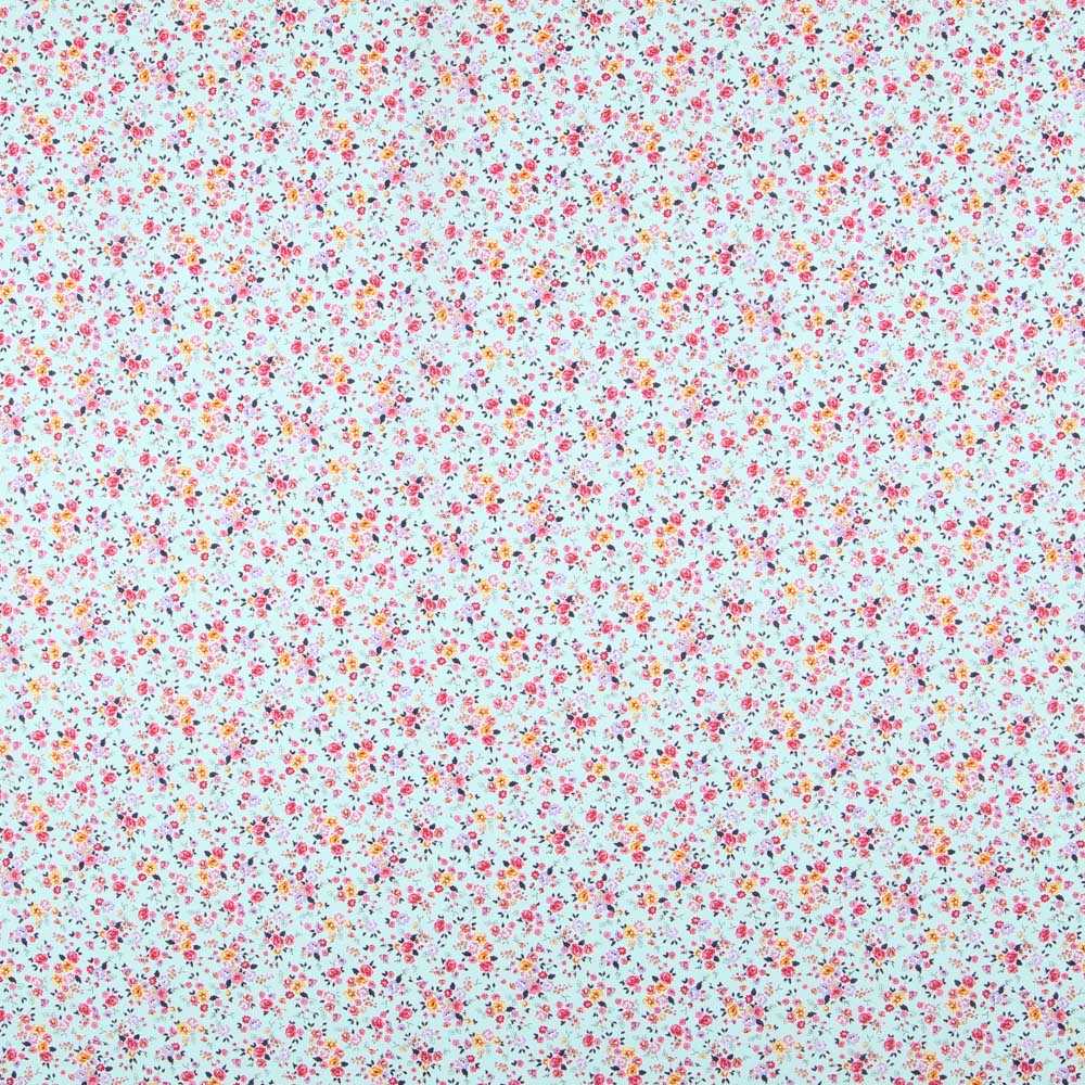 Popelín de Algodón Orgánico Cretona Azul - Ribes y Casals