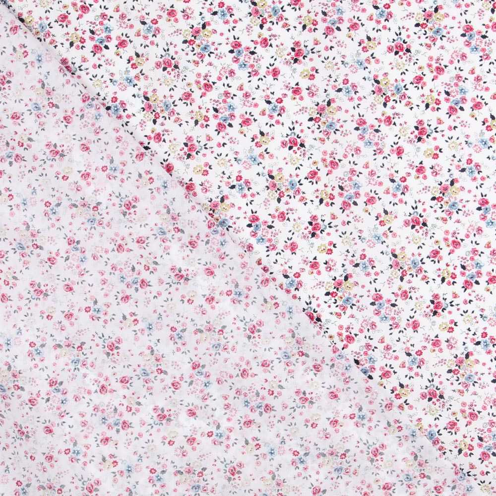 Popelín de Algodón Orgánico Cretona Rosa - Ribes y Casals