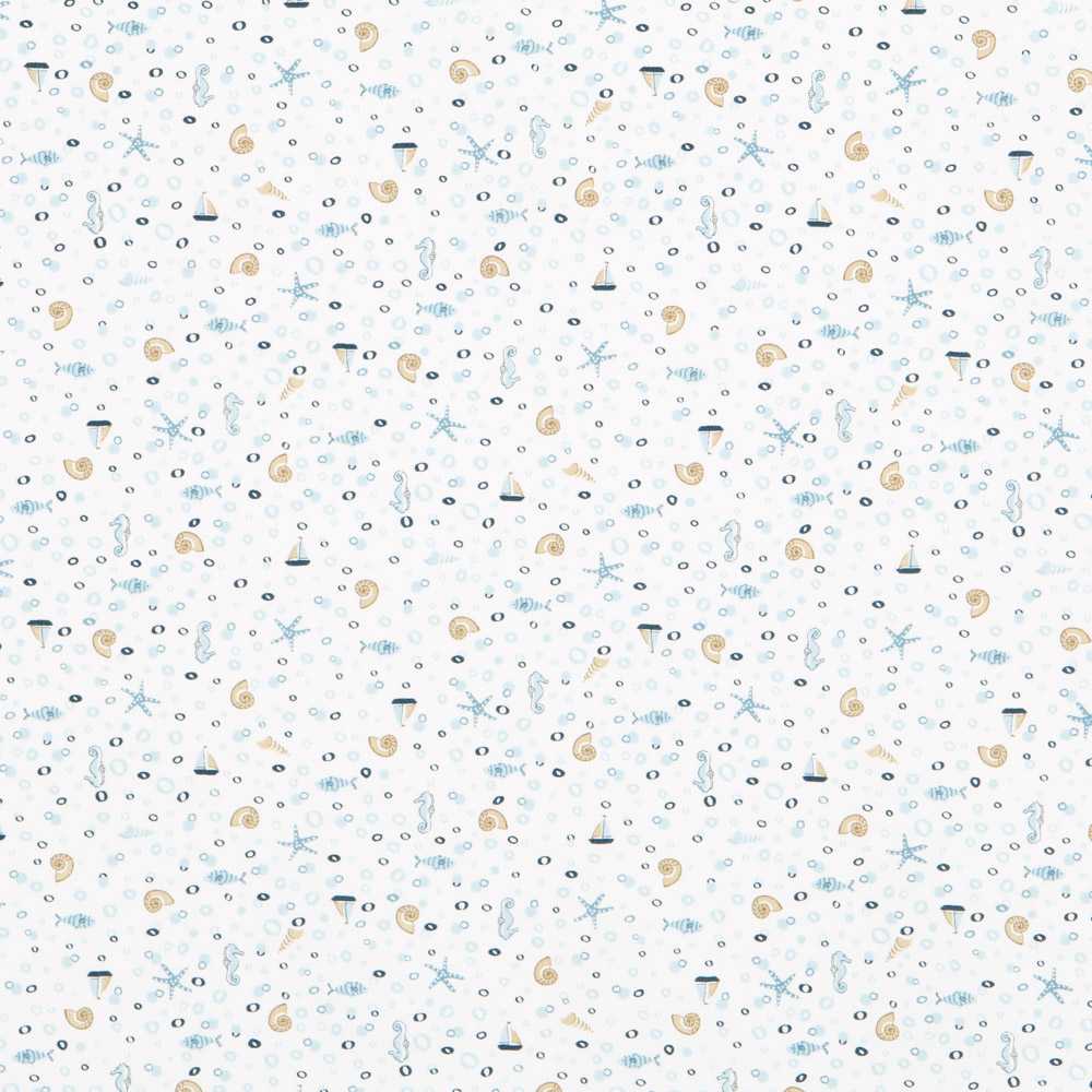 Popelín de Algodón Orgánico Sea Azul - Ribes y Casals