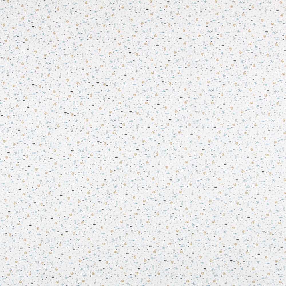 Popelín de Algodón Orgánico Sea Azul - Ribes y Casals