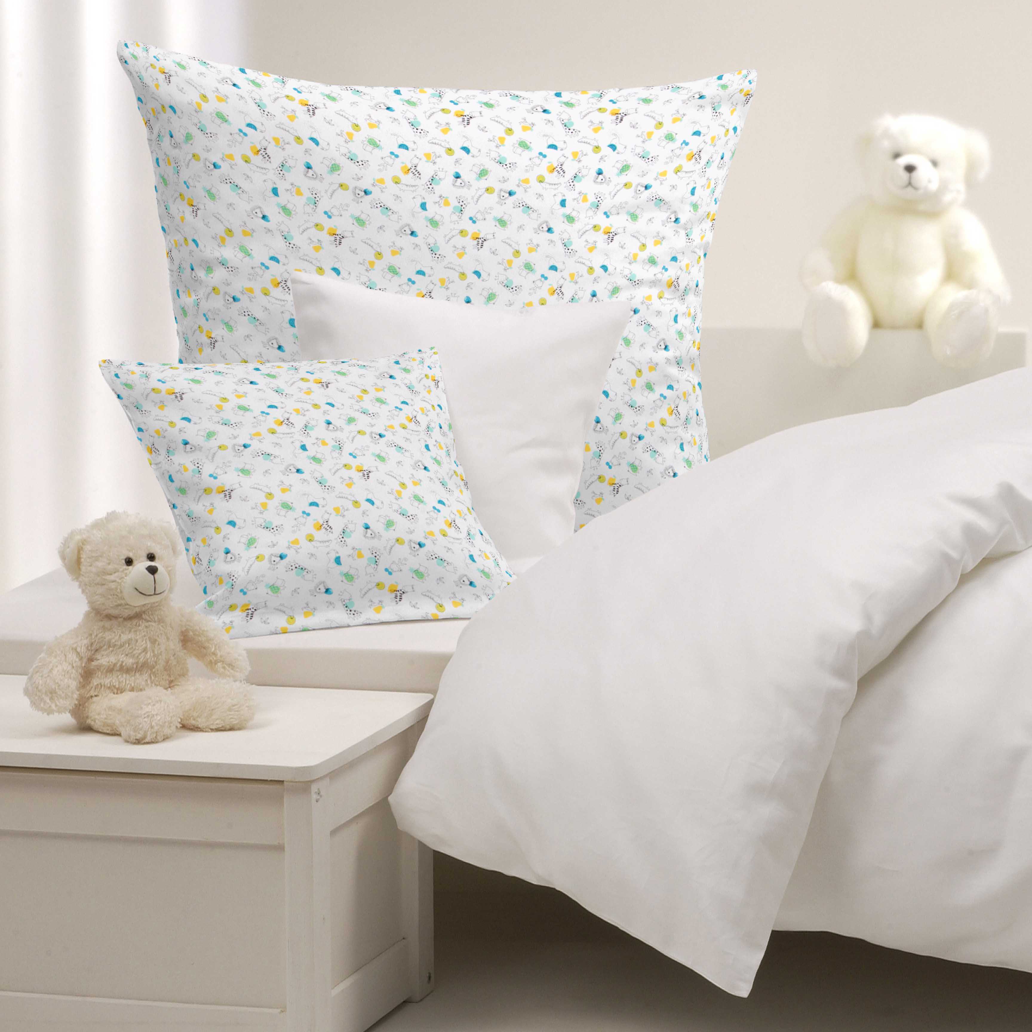 Popelín de Algodón Orgánico Zoo Azul - Ribes y Casals