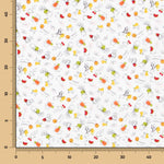 Popelín de Algodón Orgánico Zoo Rojo - Ribes y Casals