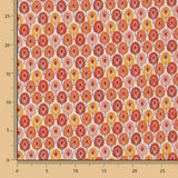 Popelín de Algodón Plumas Naranja - Ribes y Casals