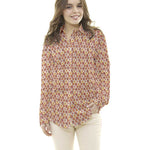 Popelín de Algodón Plumas Naranja - Ribes y Casals