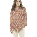 Popelín de Algodón Plumas Naranja - Ribes y Casals