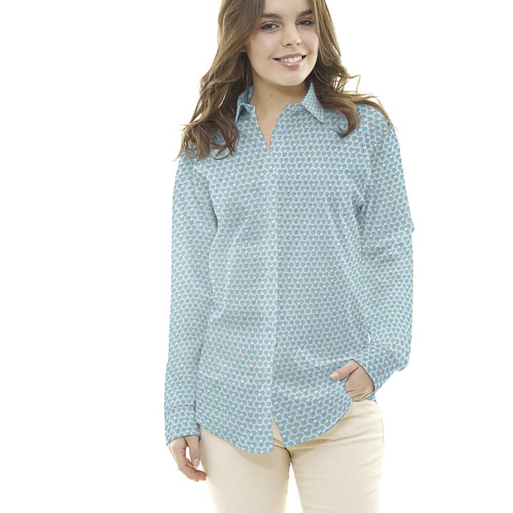 Popelín de Algodón Plumas Verde - Ribes y Casals