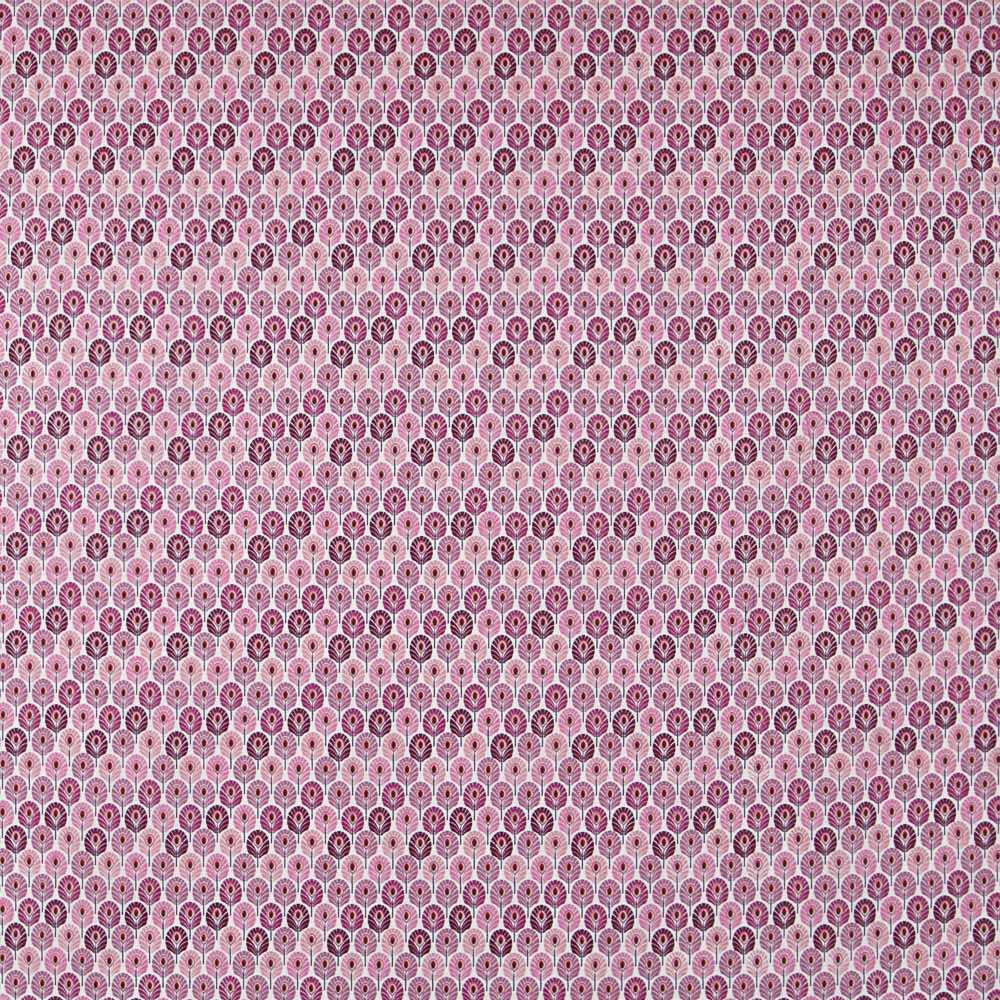 Popelín de Algodón Plumas Violeta - Ribes y Casals