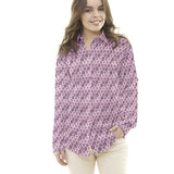 Popelín de Algodón Plumas Violeta - Ribes y Casals