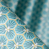 Popelín de Algodón Puzle Turquesa - Ribes y Casals