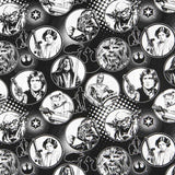 Popelín de Algodón Star Wars Negra - Ribes y Casals