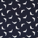 Popelín Delfines Azul Marino - Ribes y Casals