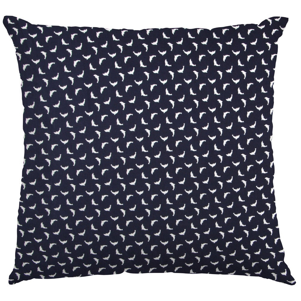 Popelín Delfines Azul Marino - Ribes y Casals