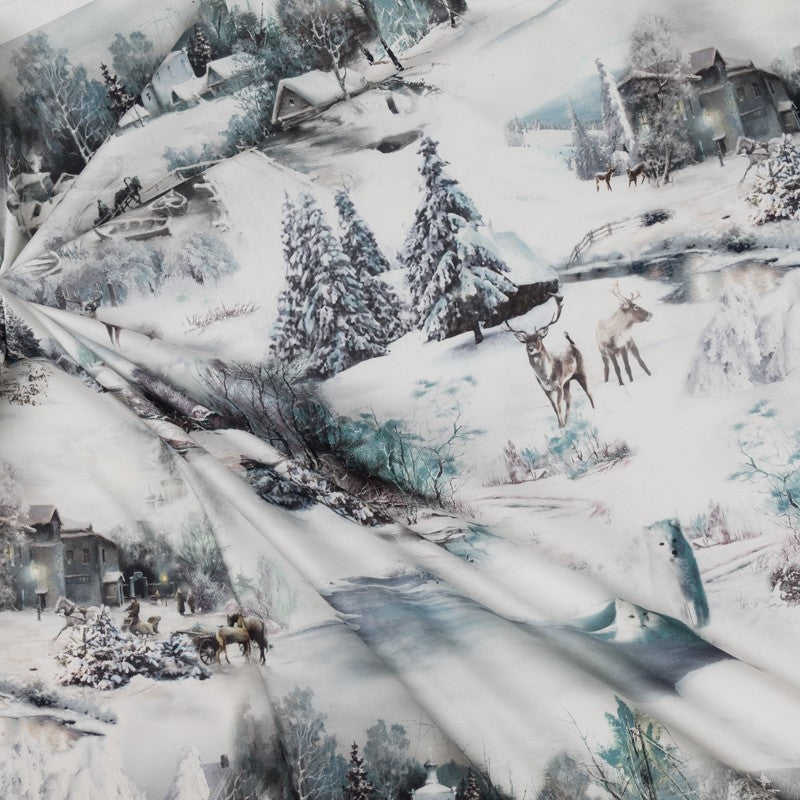Popelín Estampado Snow Blanca - Ribes y Casals