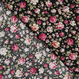 Popelín Floral Cretona Negro - Ribes y Casals