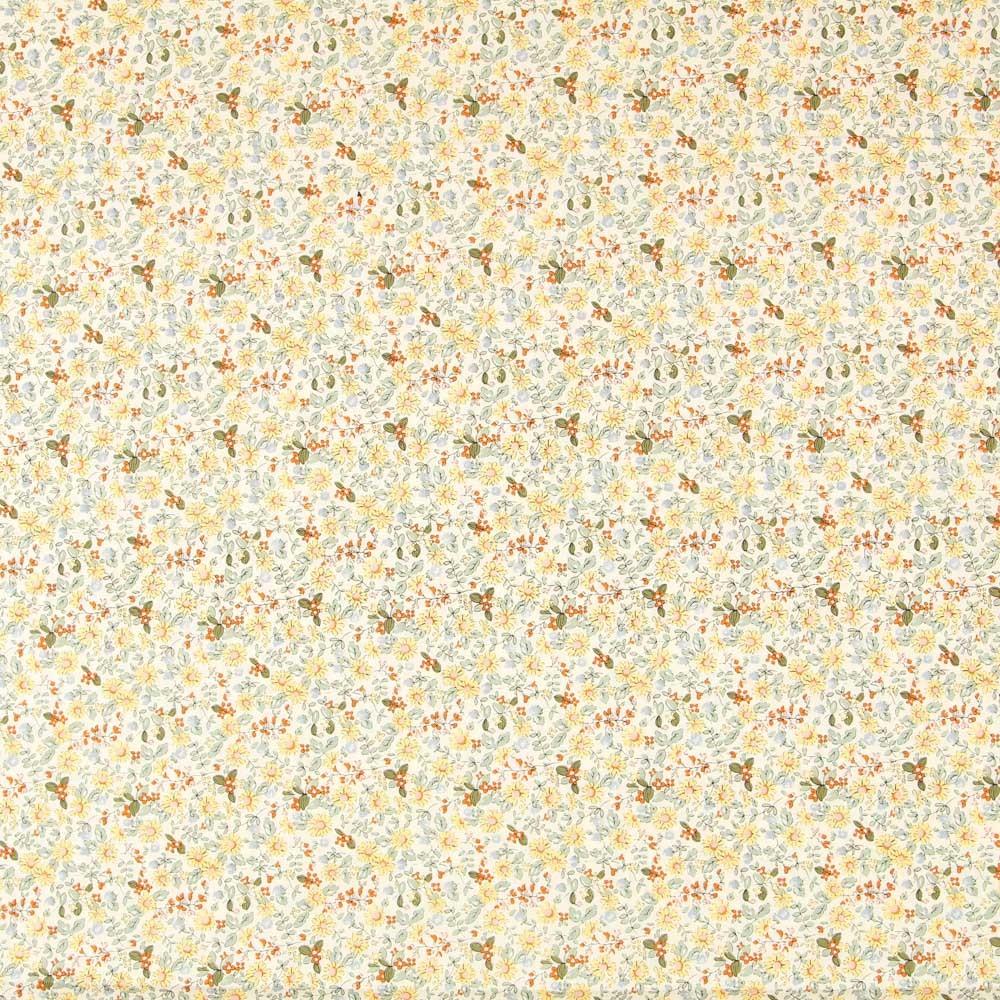 Popelín Florecitas Amarillo - Ribes y Casals