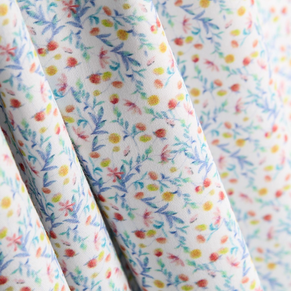 Popelín Florecitas Azul - Ribes y Casals