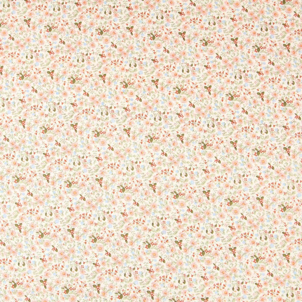 Popelín Florecitas Rosa - Ribes y Casals