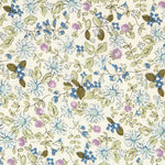 Popelín Florecitas Verde - Ribes y Casals