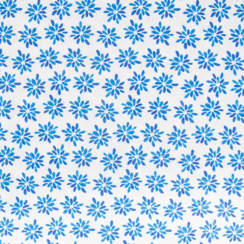 Popelín Flores Azul - Ribes y Casals