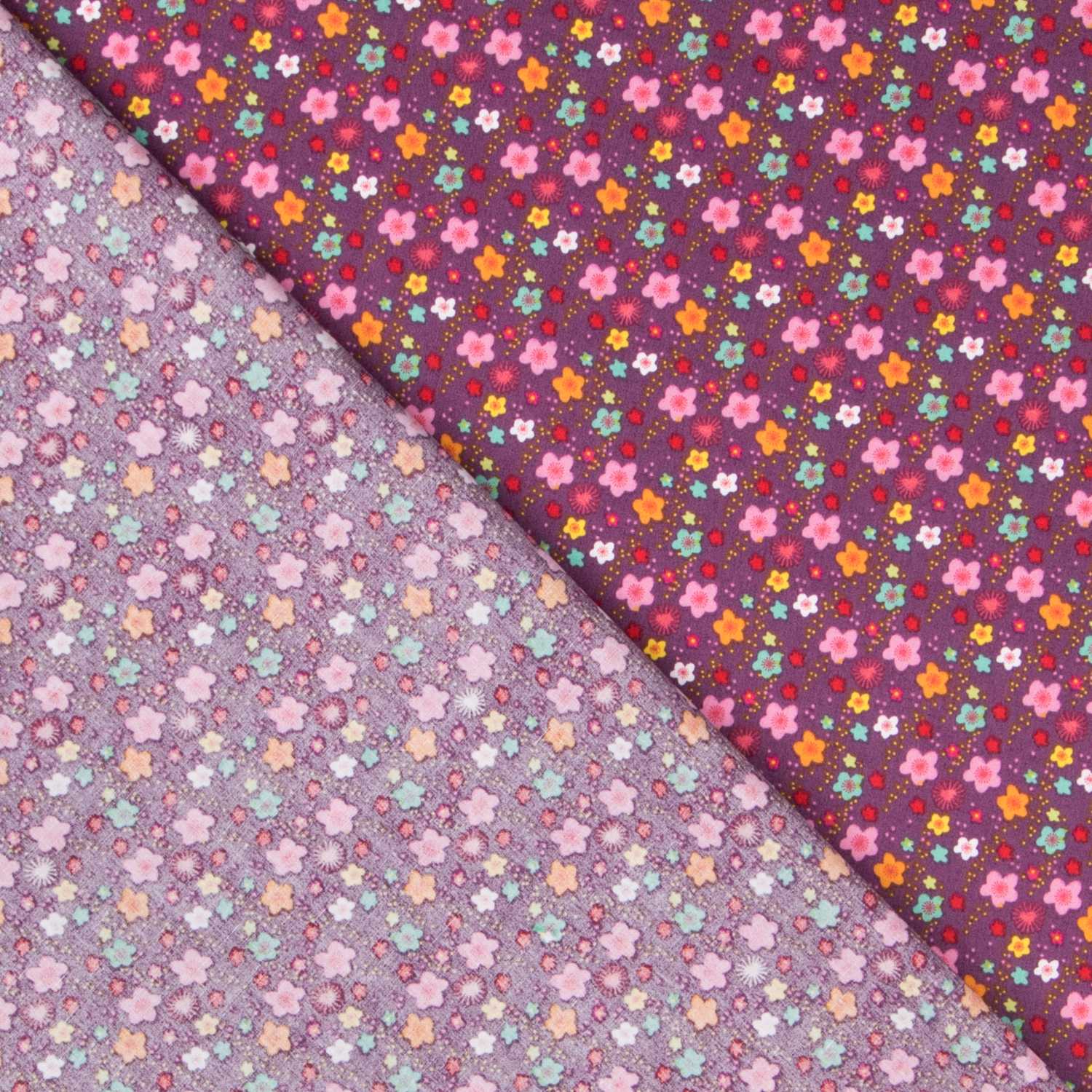 Popelín Flores Violeta - Ribes y Casals