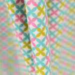 Popelín Geométrico Verde Rosa - Ribes y Casals