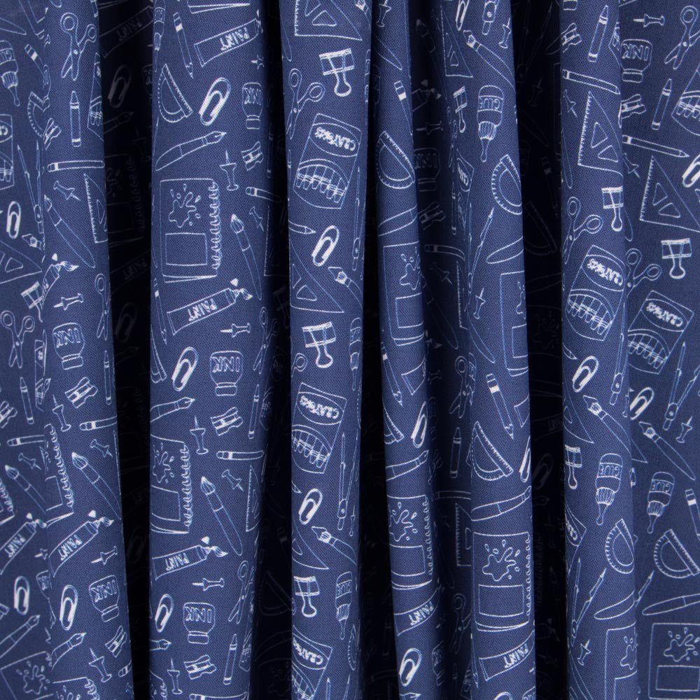 Popelín Hand Made Azul Denim - Ribes y Casals