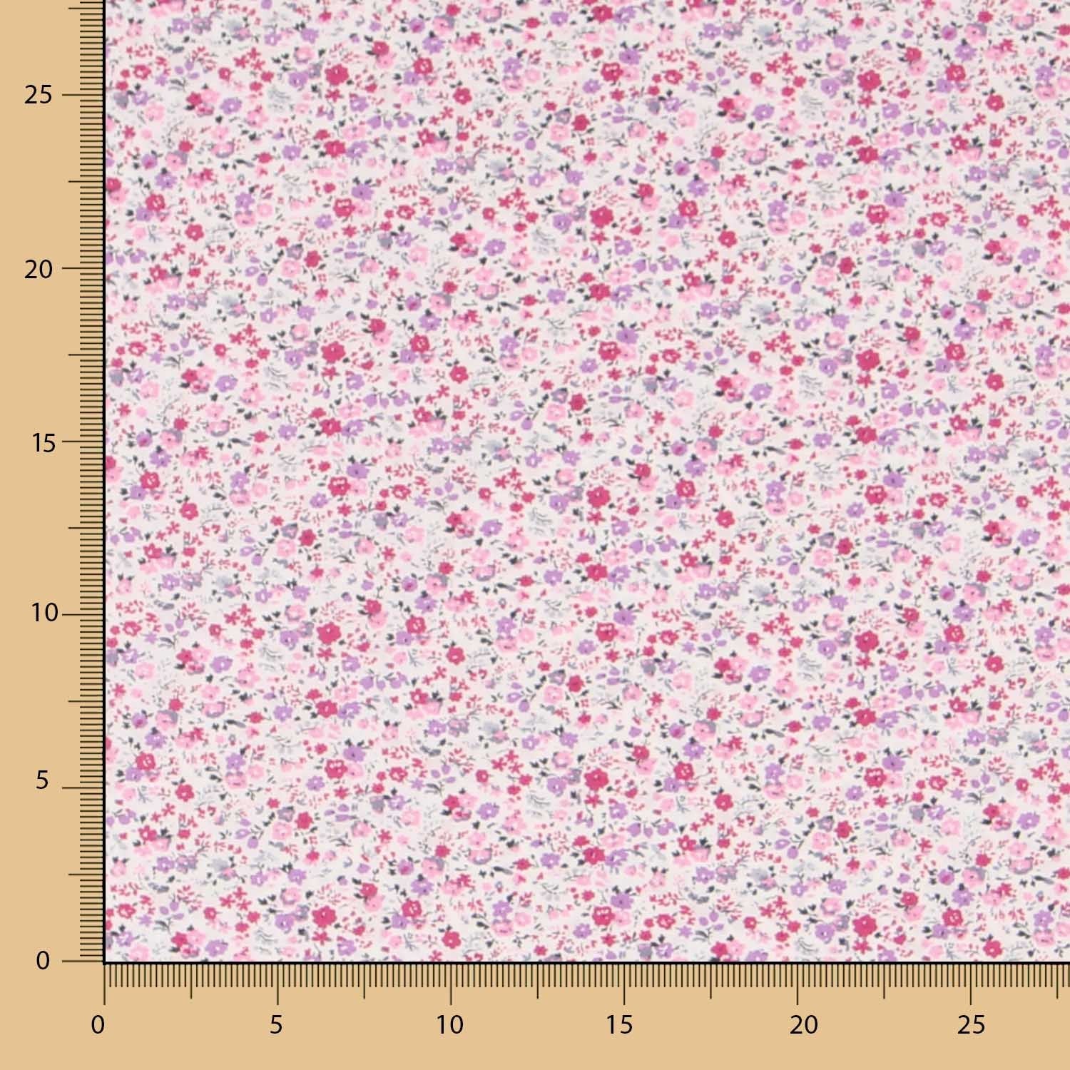 Popelín Happy Flowers Rosa - Ribes y Casals