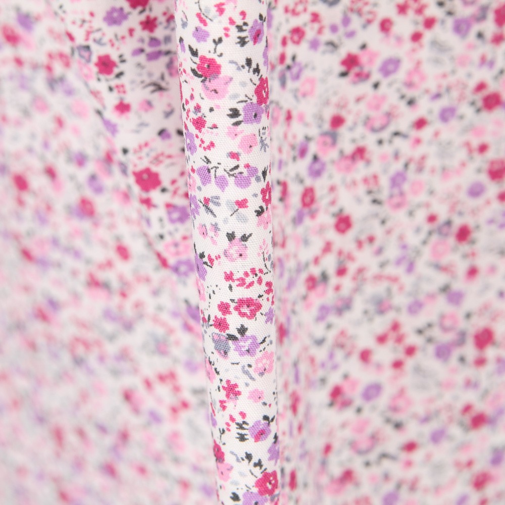 Popelín Happy Flowers Rosa - Ribes y Casals