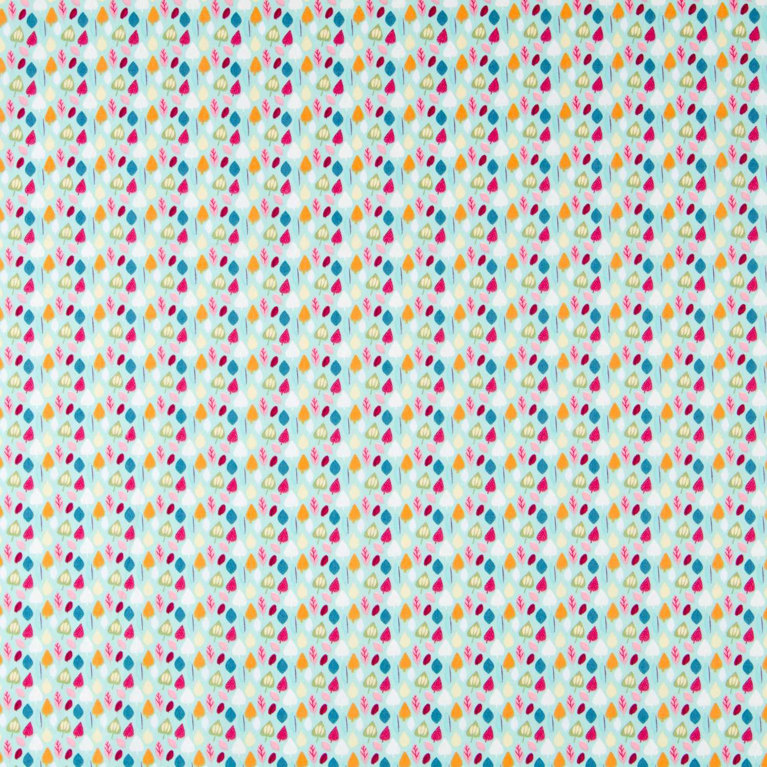 Popelín Hojas Menta - Ribes y Casals