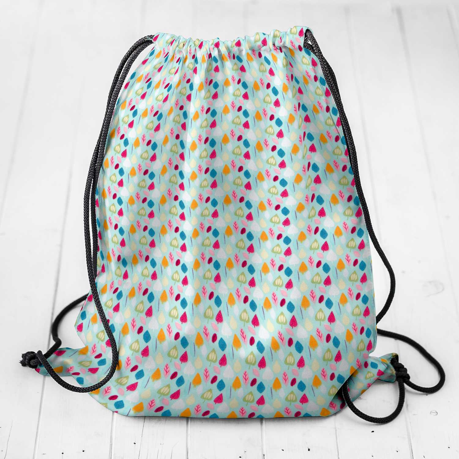 Popelín Hojas Menta - Ribes y Casals