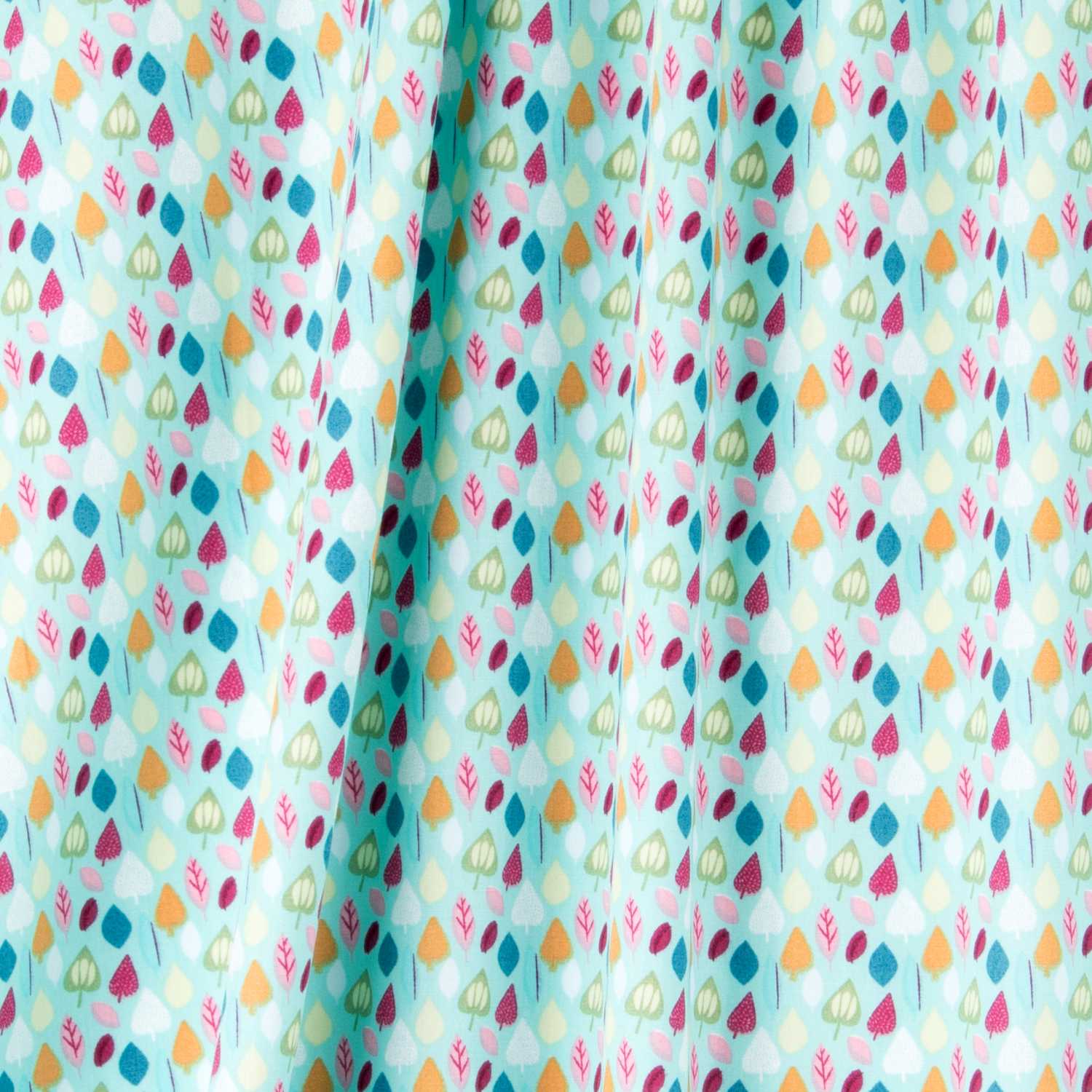 Popelín Hojas Menta - Ribes y Casals