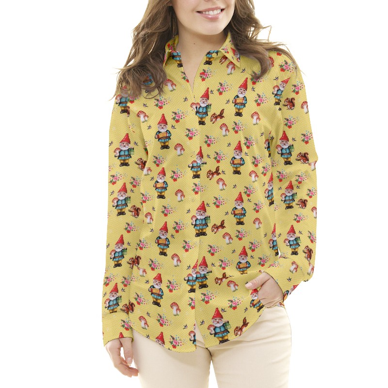 Popelín Infantil Gnomos Amarilla - Ribes y Casals