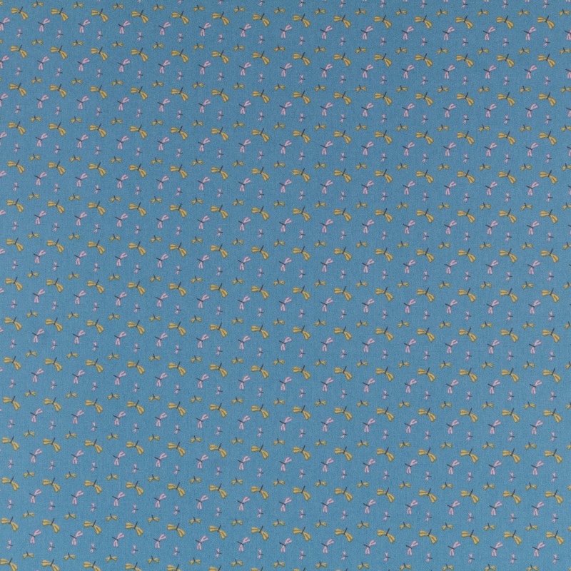 Popelín Infantil Libélula Azul - Ribes y Casals