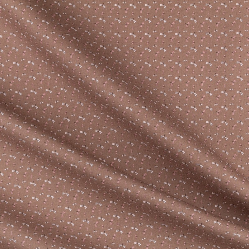 Popelín Infantil Libélula Marrón - Ribes y Casals