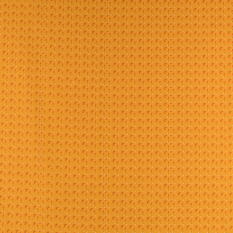 Popelín Infantil Libélula Mostaza - Ribes y Casals