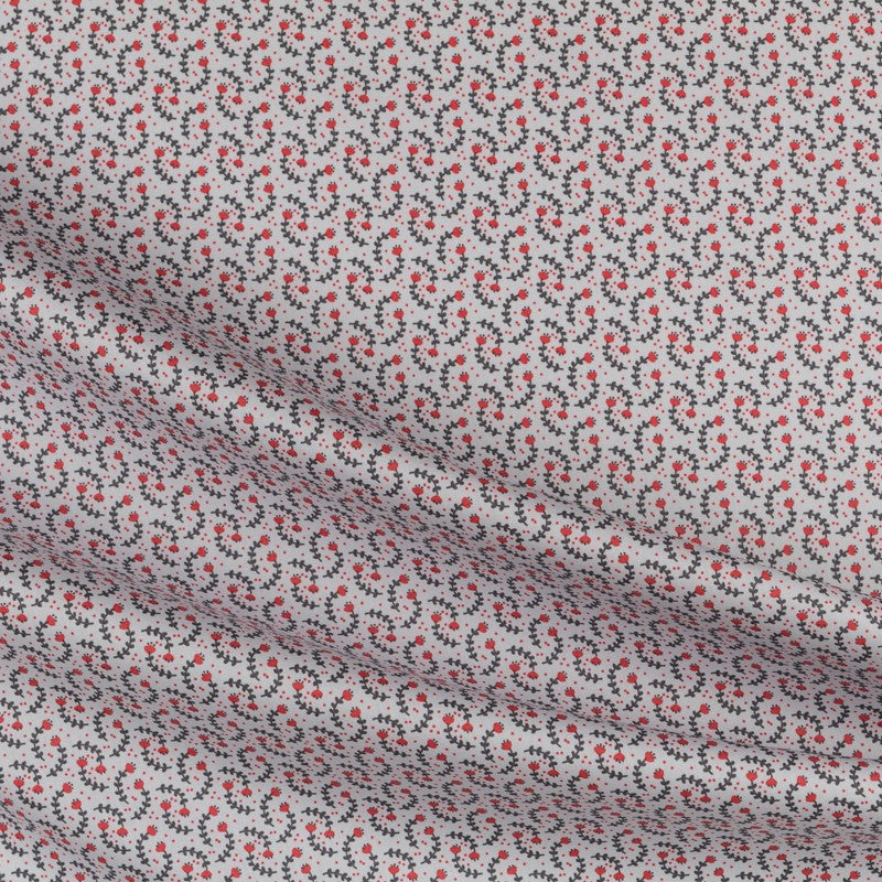 Popelín Infantil Rosas Gris - Ribes y Casals