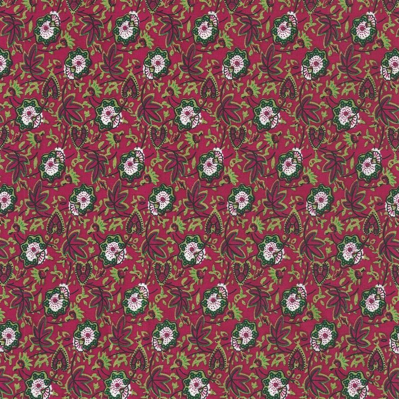 Popelín Liberty Fondo Rojo - Ribes y Casals