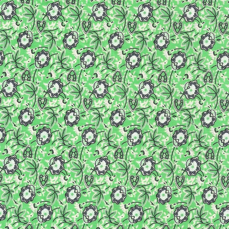 Popelín Liberty Fondo Verde - Ribes y Casals