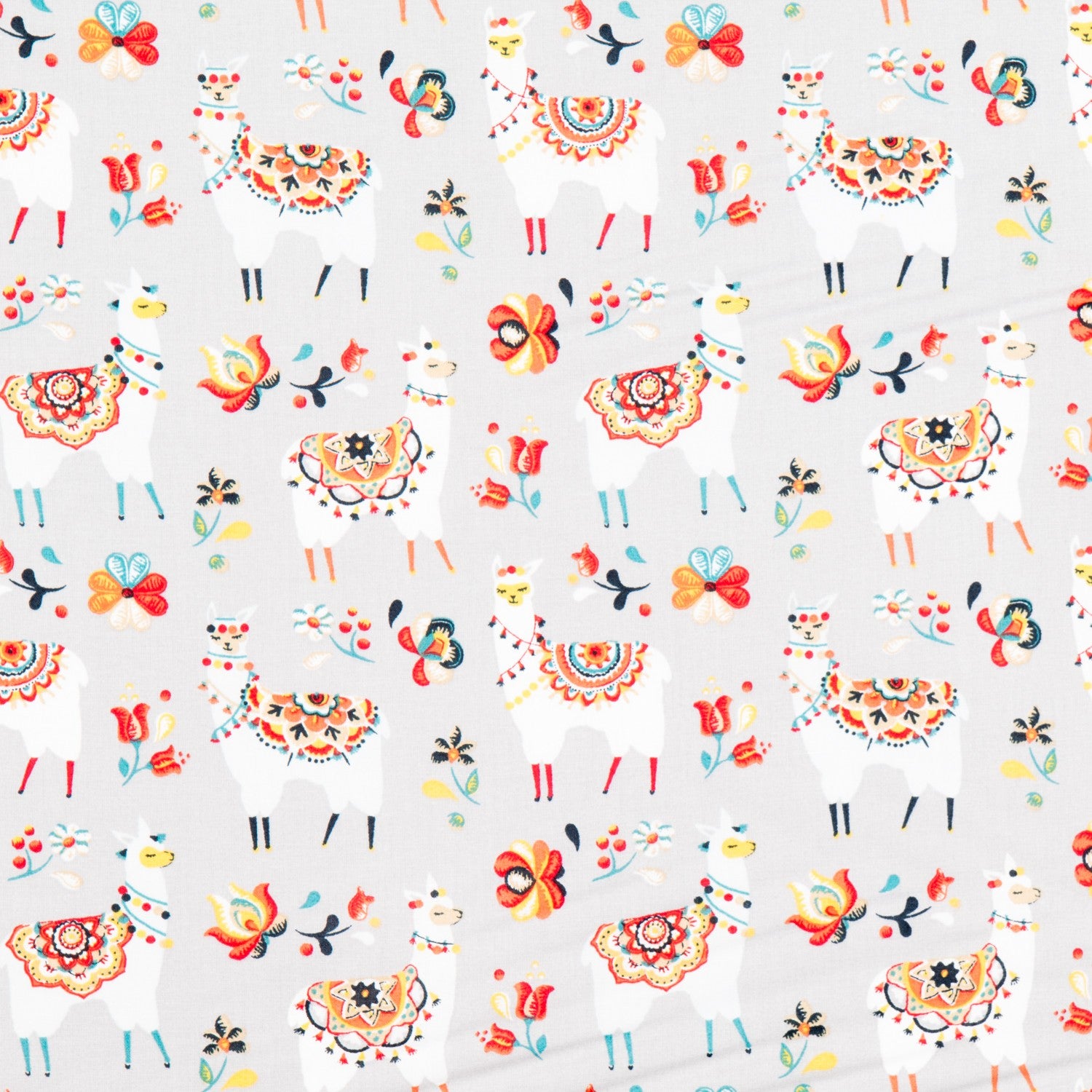 Popelín Llamas Gris - Ribes y Casals