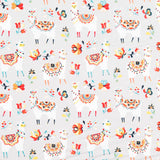 Popelín Llamas Gris - Ribes y Casals