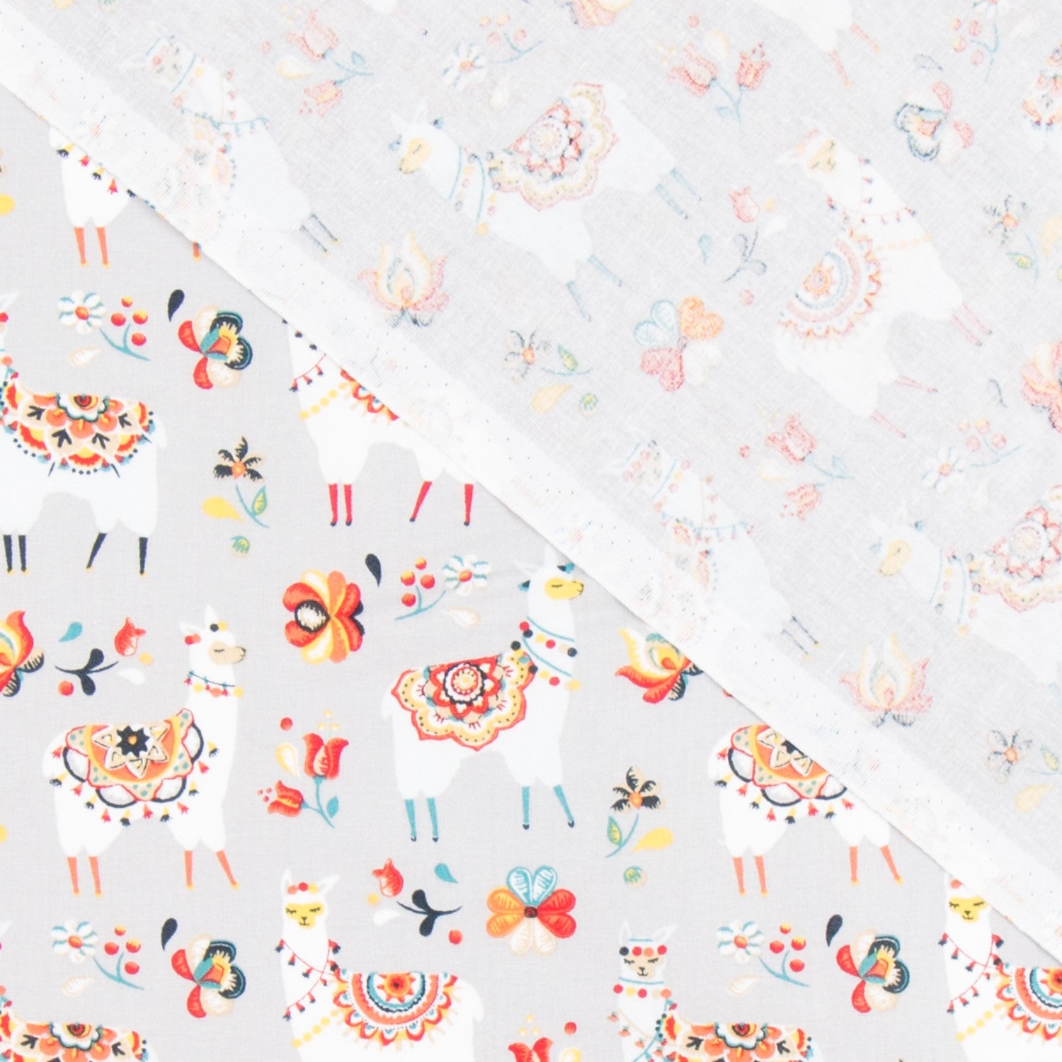 Popelín Llamas Gris - Ribes y Casals