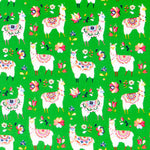 Popelín Llamas Verde - Ribes y Casals