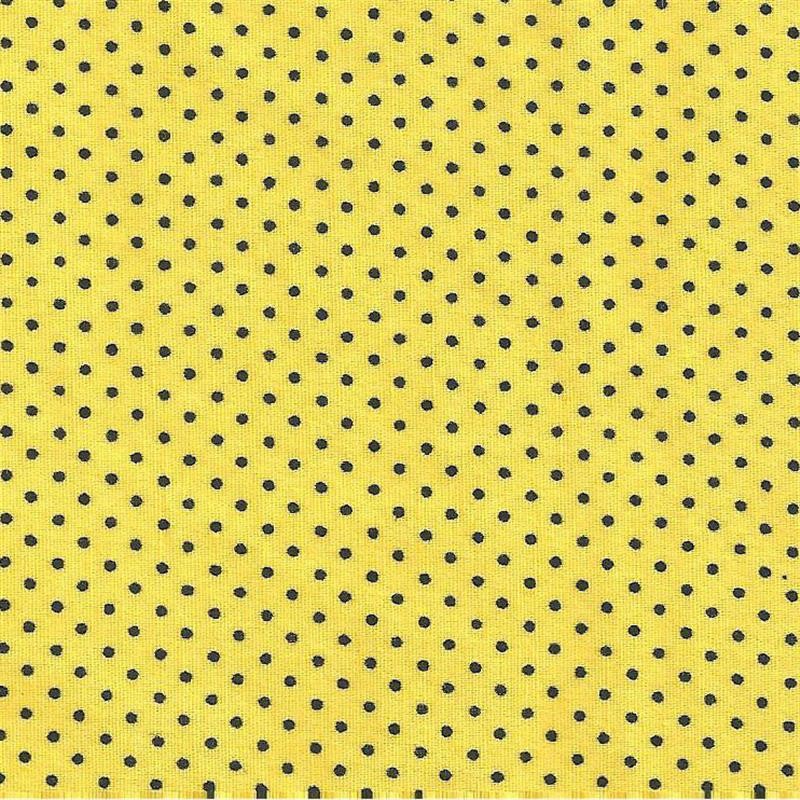 Popelín Lunar Amarillo Negro - Ribes y Casals