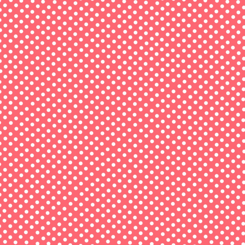 Popelín Lunares Flamenca Fondo Coral 2mm - Ribes y Casals