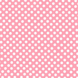 Popelín Lunares Flamenca Fondo Rosa Bebé 7mm - Ribes y Casals