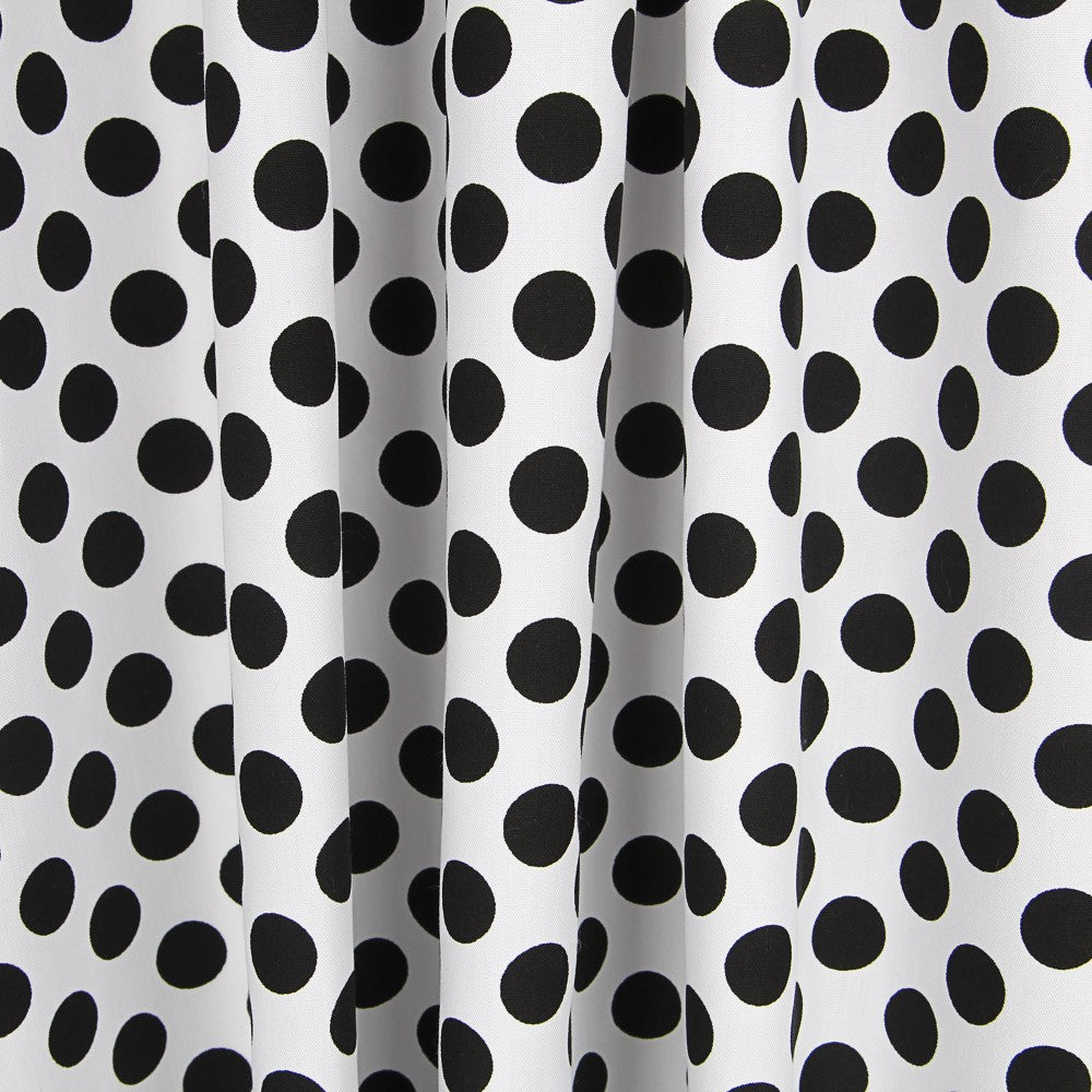 Popelín Lunares Flamenca Negro 15mm - Ribes y Casals