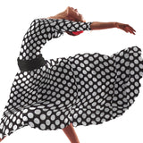 Popelín Lunares Flamenca Fondo Negro 60mm - Ribes y Casals